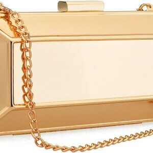 Women Metal Evening Handbag Acrylic Clutch Purse for Parties Weddings Proms